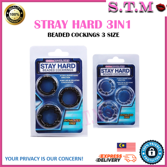 3-Size Beaded Silicone Penis Ring – Long-Lasting Delay & Stamina Control