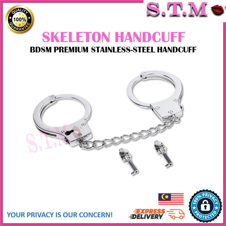 BDSM Premium Quality Skeleton Handcuff - Stainless steel Hand Cuff