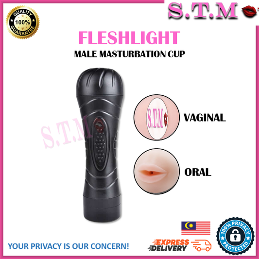 Fleshlight Realistic Fake Pussy Masturbation Cup With Strong Vibration