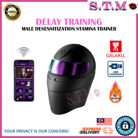 GALAKU Delay Training Masturbator Cup Male Desensitization Stamina Trainer for Glans Sensitivity Control