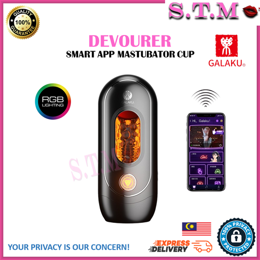 GALAKU Devourer Smart Masturbator Cup APP-Controlled Dual Stimulation with Vibration & Suction