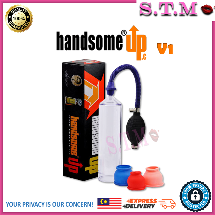 HANDSOME UP V1 Penis Pump – Manual Vacuum Enlargement Device with 3 Silicone Sleeves
