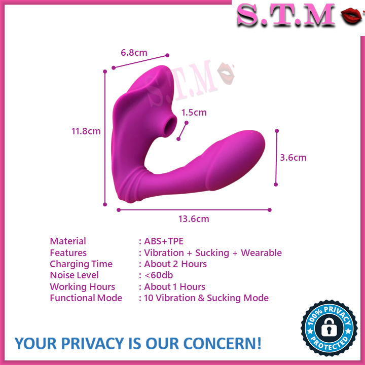 Dual Pleasure Wearable L-Shape AV Vibrator Clitoris Stimulation Vibrator