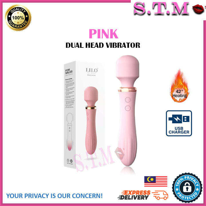 LILO "Love Wand" Dual-Head Vibrator Rechargeable Multi-Speed AV Massager for Women