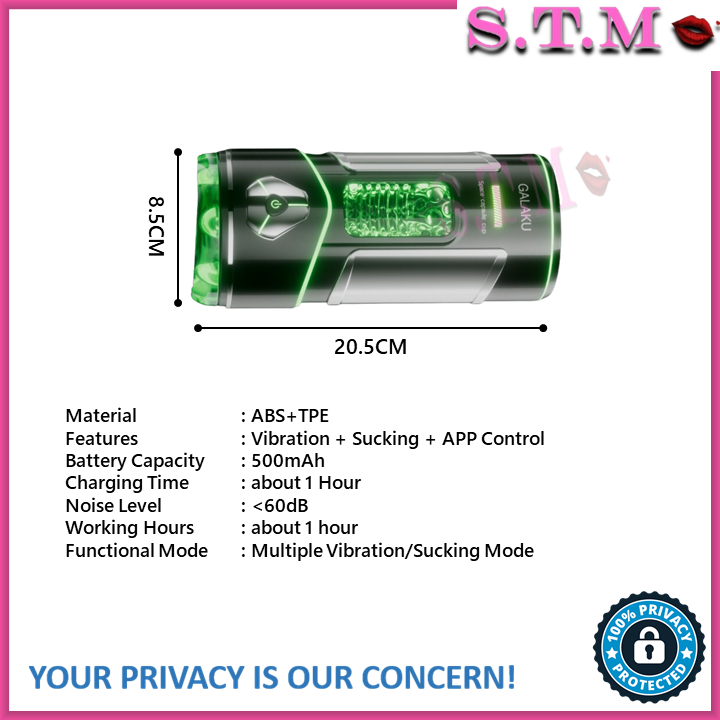 GALAKU Phantom X AI Smart Electric Masturbator Cup Automatic Suction & Vibration with Remote Control