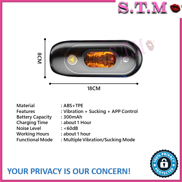 GALAKU Devourer Smart Masturbator Cup APP-Controlled Dual Stimulation with Vibration & Suction