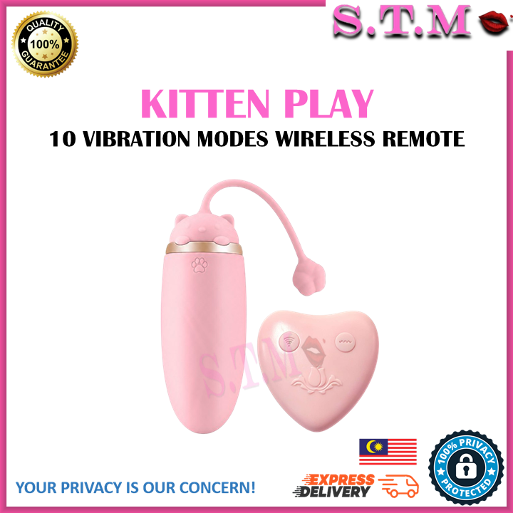 SHUNHUAN Kitten Play Portable Dual-layer Silicone Remote Control Vibrating Egg with 10 Vibration Modes