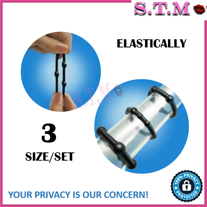 3-Size Beaded Silicone Penis Ring – Long-Lasting Delay & Stamina Control