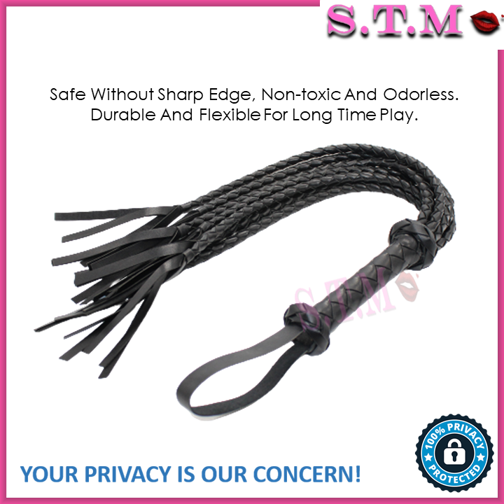 Premium PU Leather BDSM Whip – Flogging & Bondage Restraint Toy