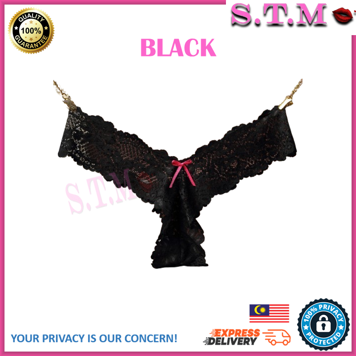 Women Sexy G String Transparent Lace Underwear Hollow Panties T Back Thong