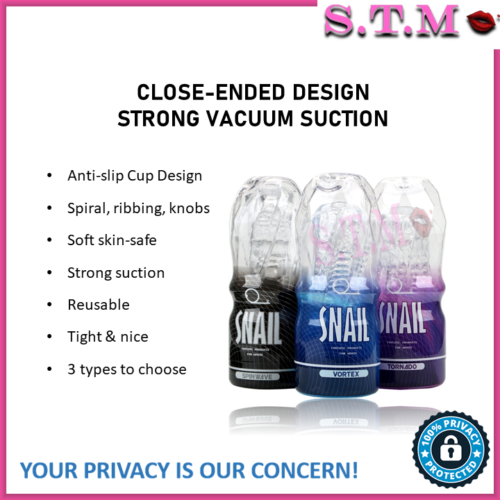 SNAIL Male Masturbator – Transparent AV Cup with Oral, Vagina & Anal Sensation