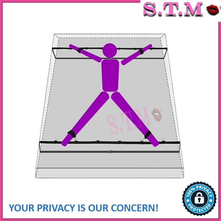 BDSM Bondage Strap Restraints – Adjustable Bed & Couples Play Set