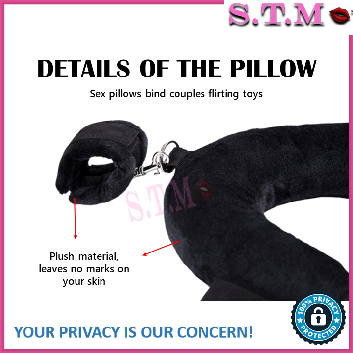 BDSM Sex Pillow – Bondage Pillow with Handcuffs & Leg Cuffs for Couples