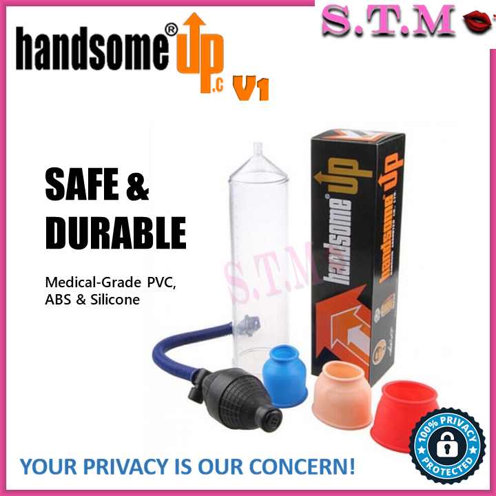 HANDSOME UP V1 Penis Pump – Manual Vacuum Enlargement Device with 3 Silicone Sleeves
