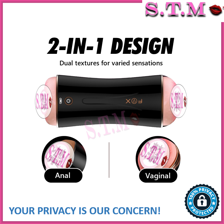 FOX 2-Sided Automatic Male Masturbator Dual Head Men Masturbation Cup