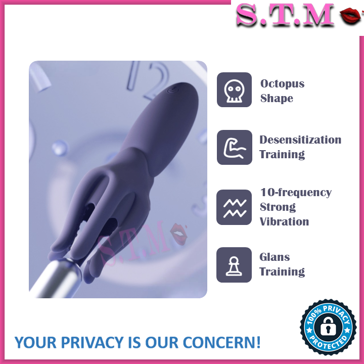 GALAKU Octopus Glans Vibrator Male Head Trainer & Vibrating Masturbator for Penis Exercise