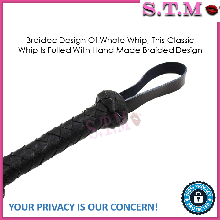 Premium PU Leather BDSM Whip – Flogging & Bondage Restraint Toy