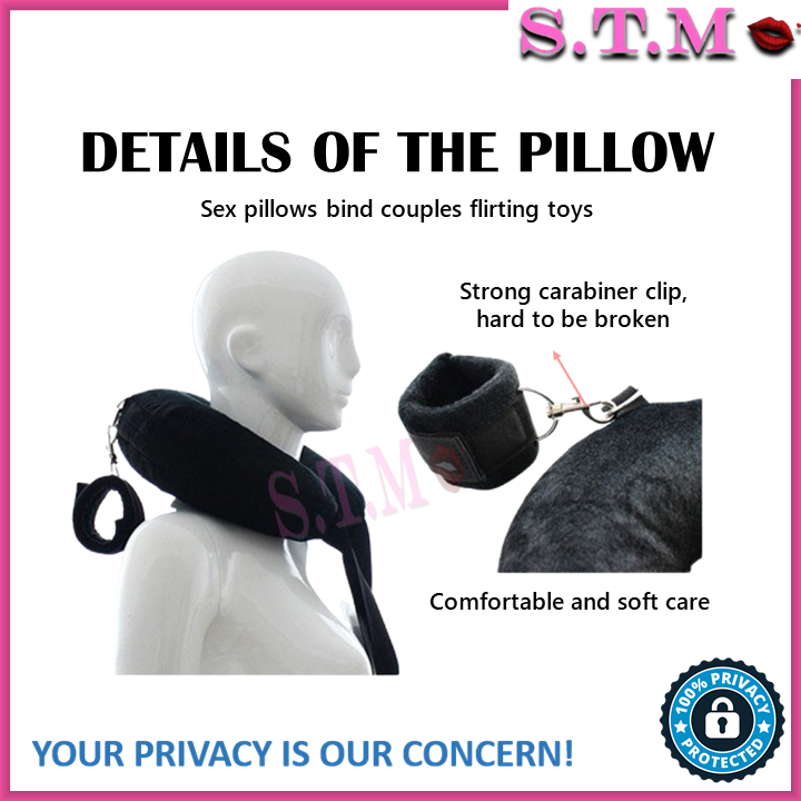 BDSM Sex Pillow – Bondage Pillow with Handcuffs & Leg Cuffs for Couples