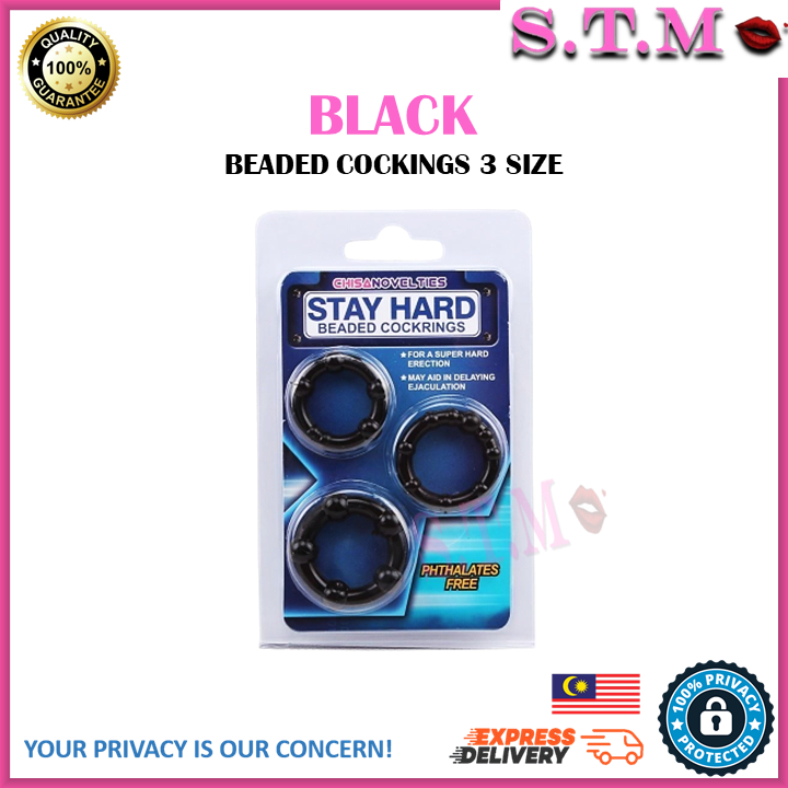3-Size Beaded Silicone Penis Ring – Long-Lasting Delay & Stamina Control