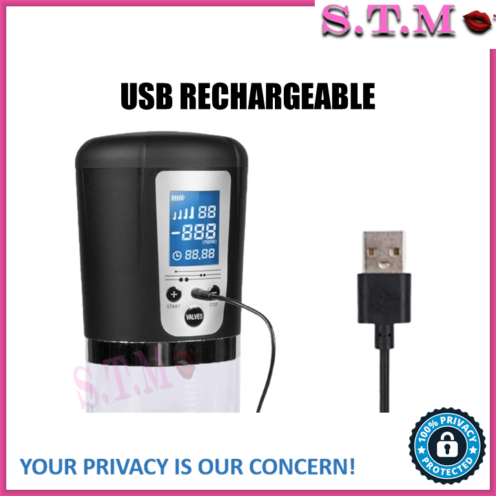 LCD Penis Pump – USB Rechargeable Vacuum Enlargement Pump for Men