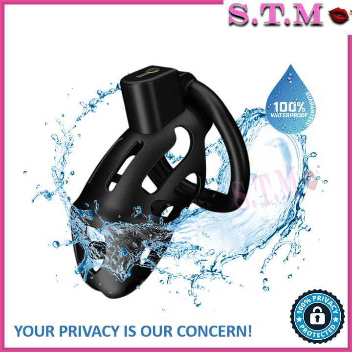 Male Chastity Cage Lightweight Resin ABS Cock Cage with 3 Ring Sizes