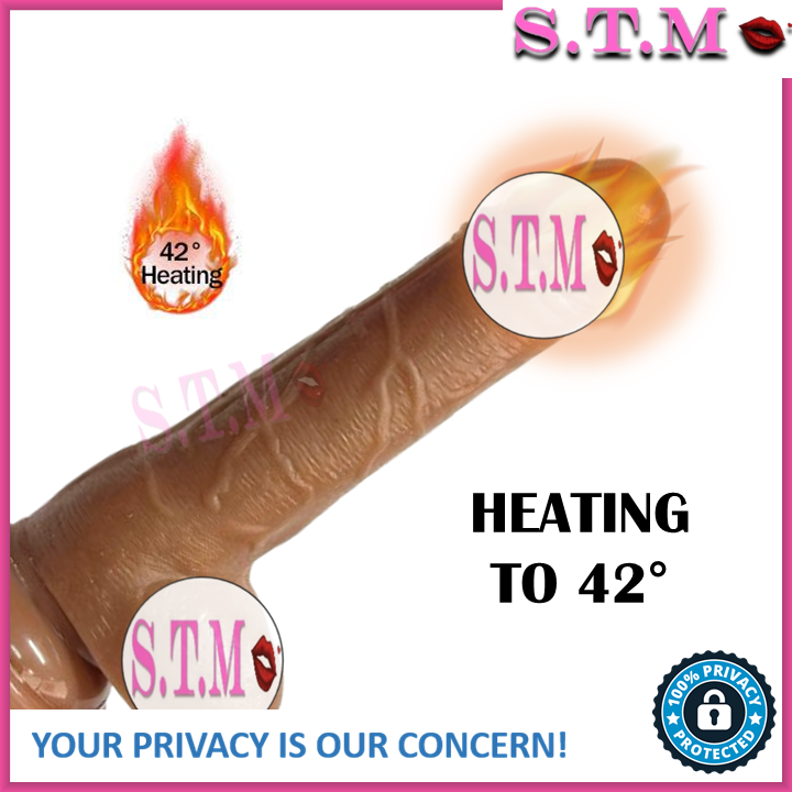 Wired Realistic Thrusting Dildo – Full Silicone, 10 Vibration Modes, 42°C Heating & Telescopic Motion