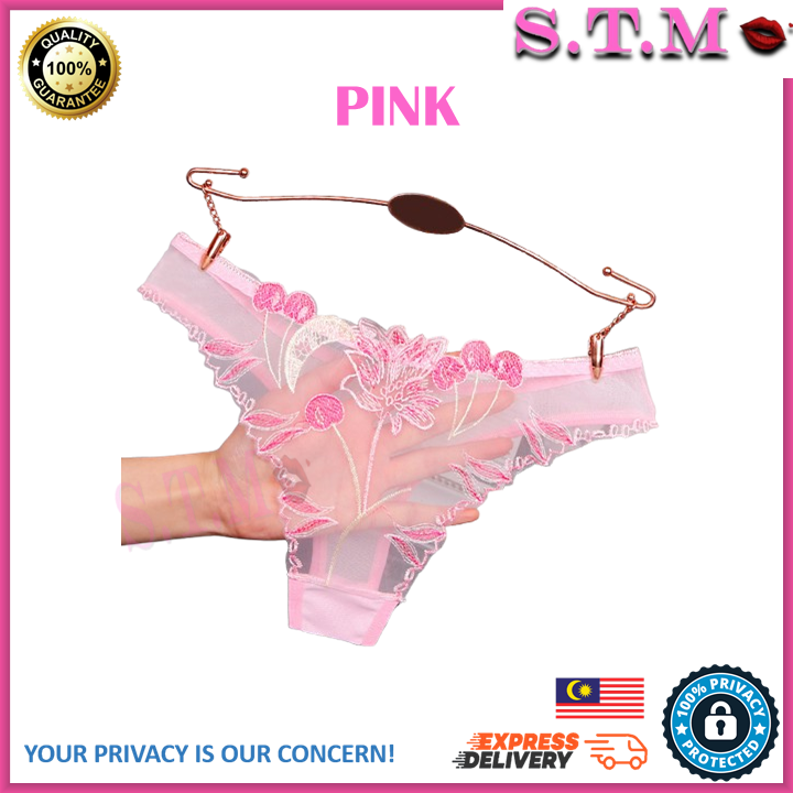 Sexy Transparent Embroidery Panties Women's Underwear