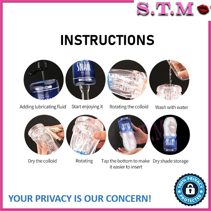 SNAIL Male Masturbator – Transparent AV Cup with Oral, Vagina & Anal Sensation