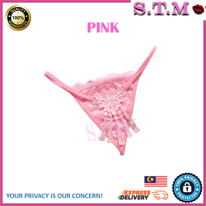 Sexy Lace Underwear Women Thong Bow hollow Panties T Back