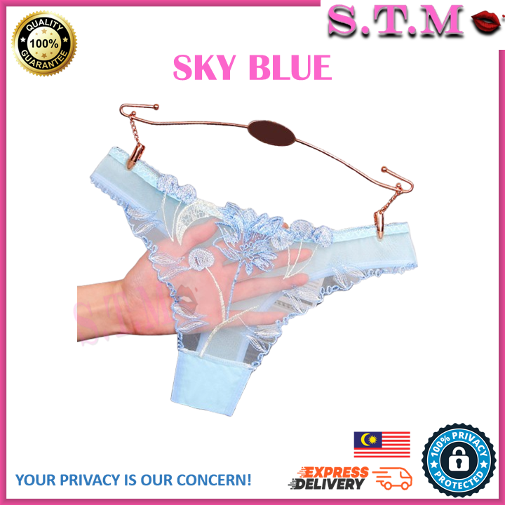 Sexy Transparent Embroidery Panties Women's Underwear