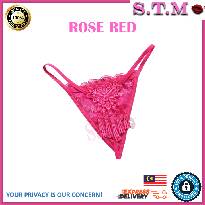 Sexy Lace Underwear Women Thong Bow hollow Panties T Back
