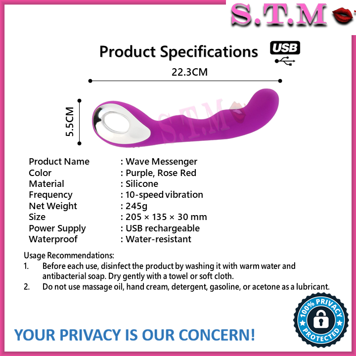 G-Spot Wave Massager Vibrator – 10-Speed USB Rechargeable