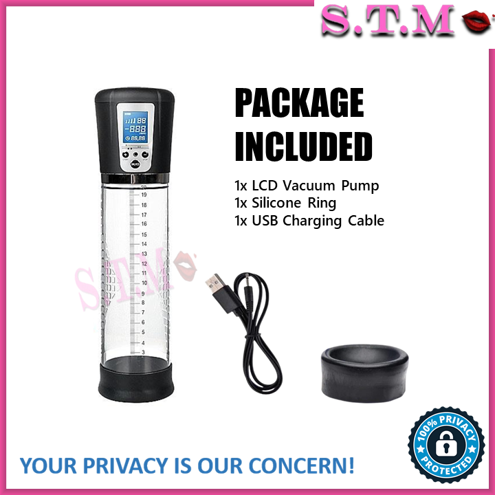 LCD Penis Pump – USB Rechargeable Vacuum Enlargement Pump for Men