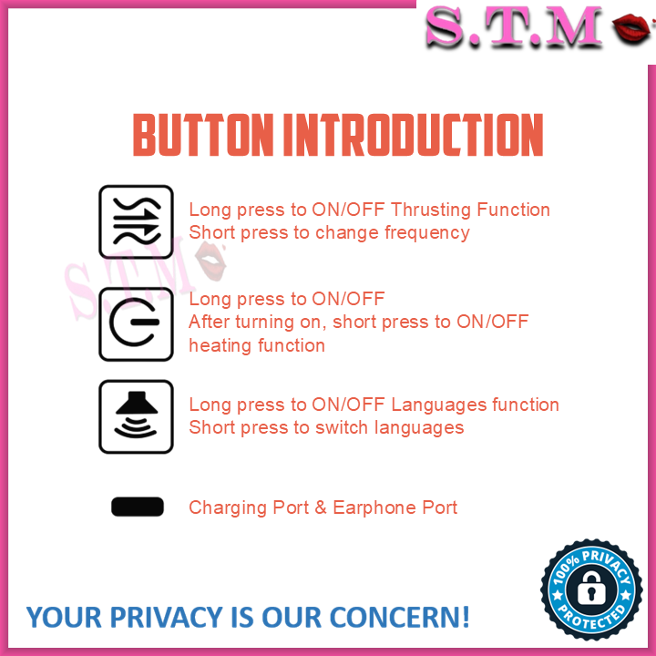 JIUAI COMMANDER Automatic Thrusting Heating Male Masturbation Cup with 4 Languages