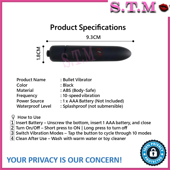 10-Speed Bullet Vibrator – Powerful & Discreet