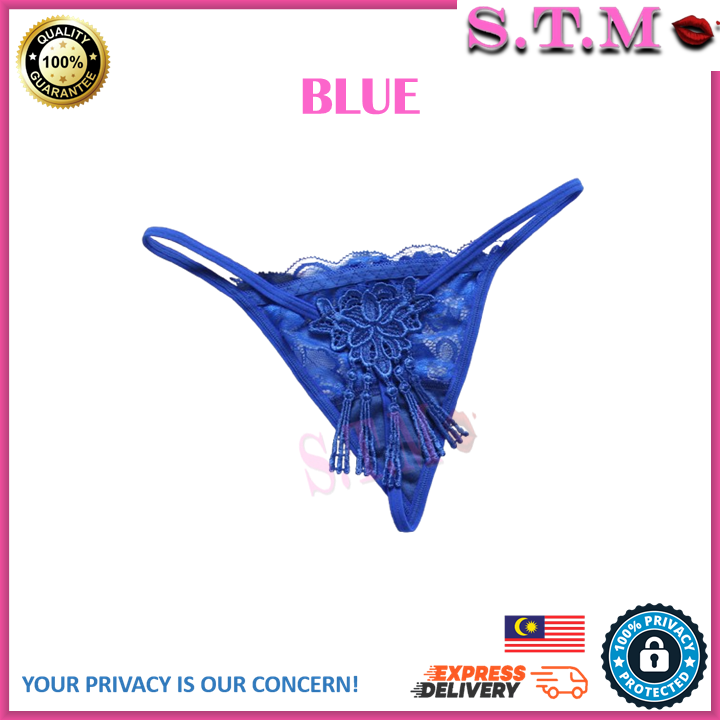 Sexy Lace Underwear Women Thong Bow hollow Panties T Back