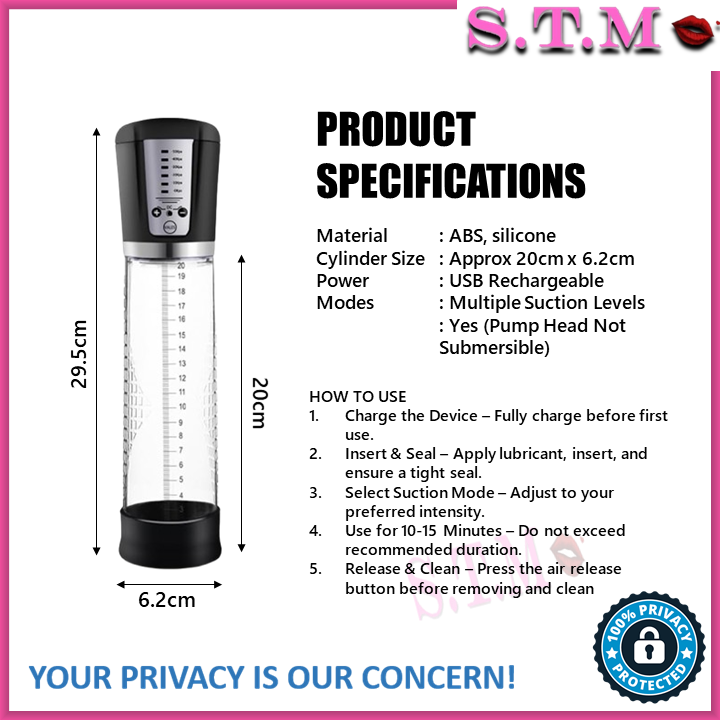 USB Penis Pump – Usb Rechargeable Vacuum Enlargement Pump for Men