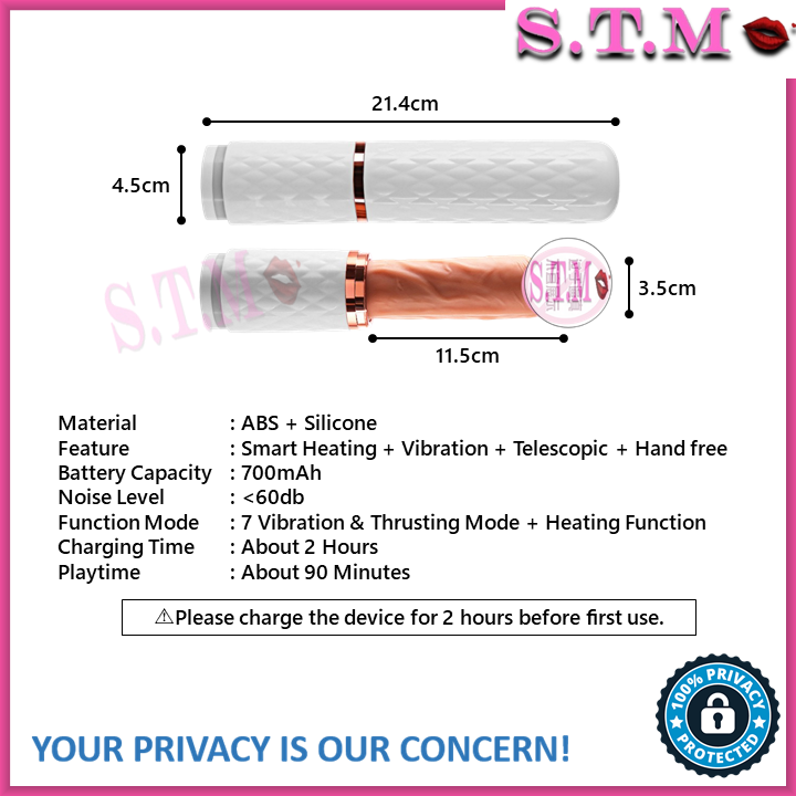 𝐇𝐀𝐍𝐃𝐒-𝐅𝐑𝐄𝐄 'Diamond Love' Fully Automatic Telescopic Penis Thrusting Machine