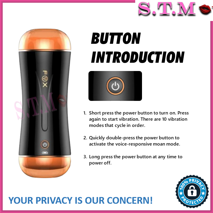 FOX 2-Sided Automatic Male Masturbator Dual Head Men Masturbation Cup