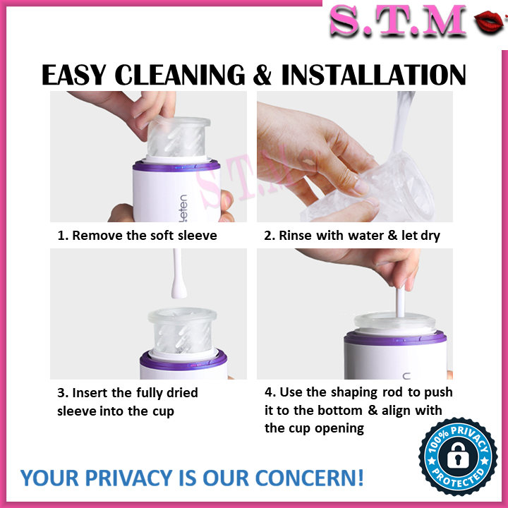 LETEN AV Rola Misaki Rechargeable Automatic Telescopic Male Masturbator Cup