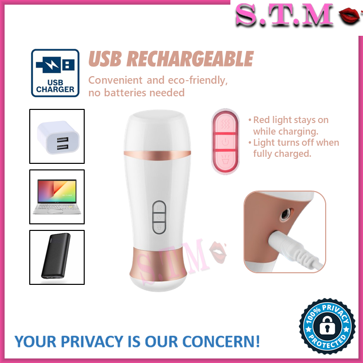 MIZZZEE Automatic Masturbation Cup with 5 Languages Sound - New Little Love Cup
