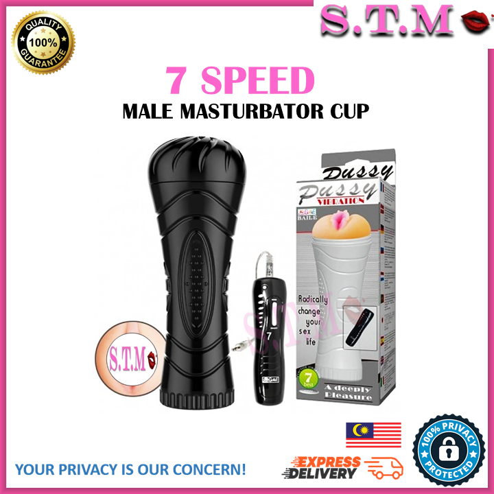 7 SPEED Realistic Fake Pussy Fleshlight Masturbator Cup With Strong Vibration