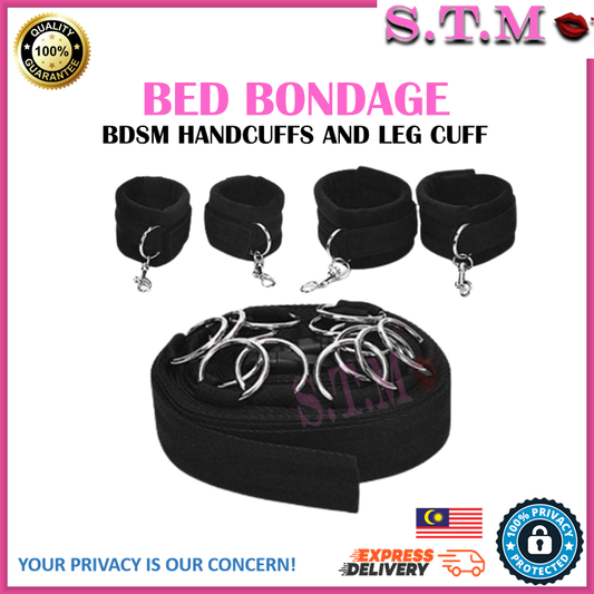 BDSM Bondage Strap Restraints – Adjustable Bed & Couples Play Set