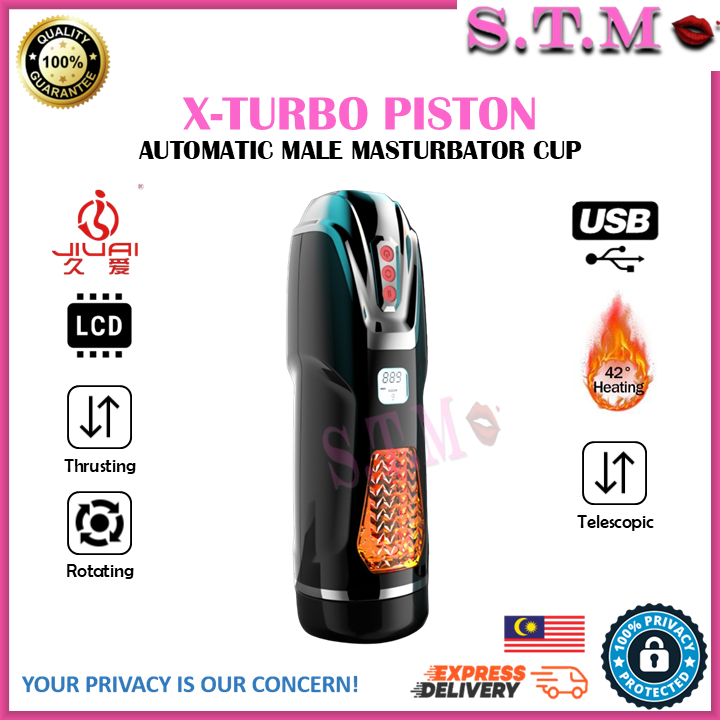 JIUAI Mecha Warlord Automatic Telescopic & Rotating 4 Languages Heating Male Masturbation Cup With Holder