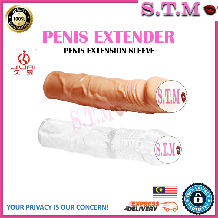 Reusable 18cm Penis Sleeve Extender Realistic Textured Cock Extender