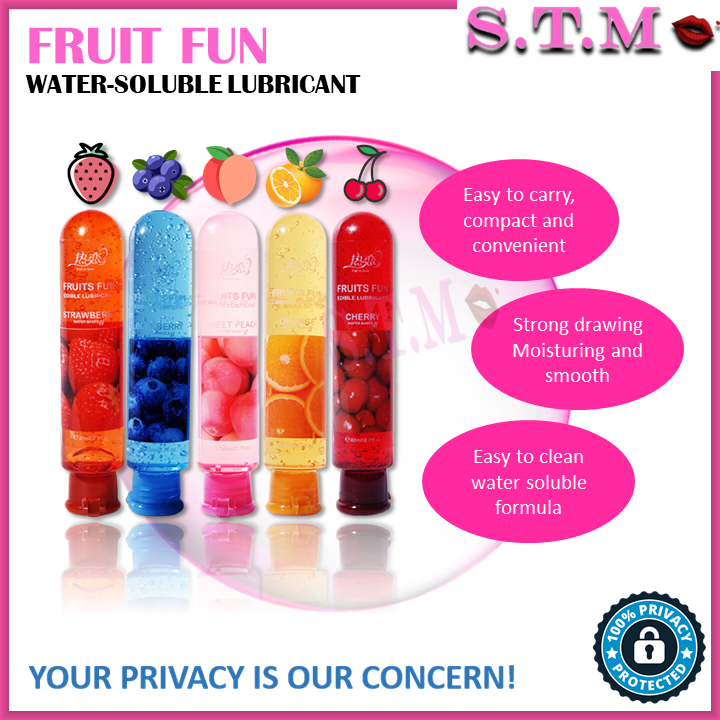 FRUITS FUN 80ML Edible Lubricant – Water-Soluble Fruity Flavored Gel