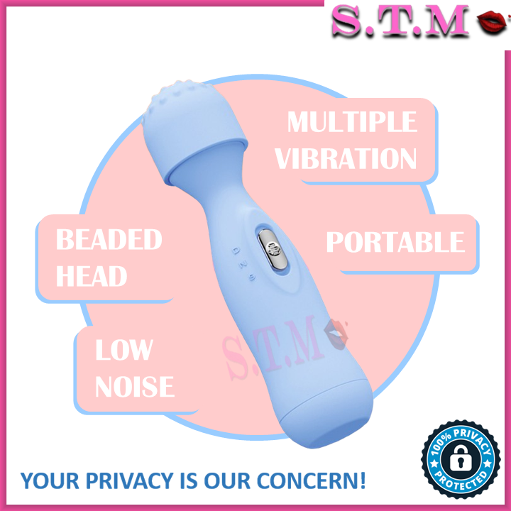 Portable Mini Baby Bottle AV Massager with Beaded Head and Soft Touch