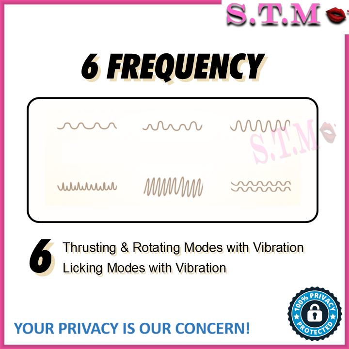 JIUAI BEAD SPIN Dual G Spot Clitoral Vibrator Thrusting & Rotating Dildo Shape AV Massager With Tongue Licking