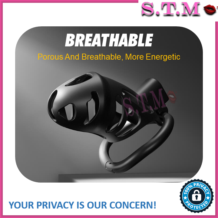 Male Chastity Cage Lightweight Resin ABS Cock Cage with 3 Ring Sizes