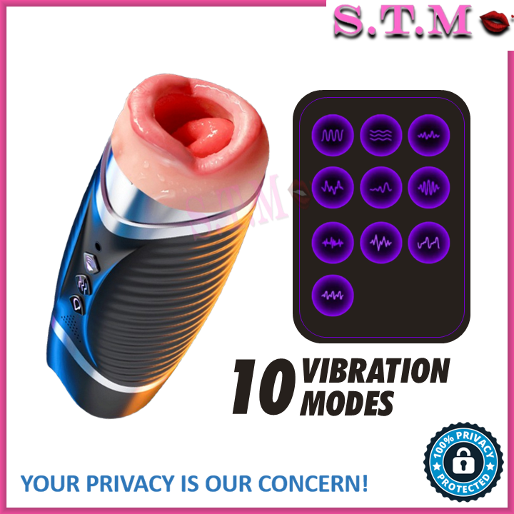 JIUAI Black Hole Dual Head Heating Function Masturbation Cup With Women Moaning Voice